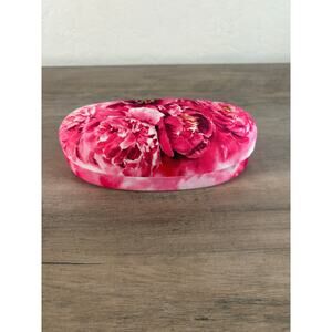 Rachel Rowberry Pink Floral Sunglass Case- EUC